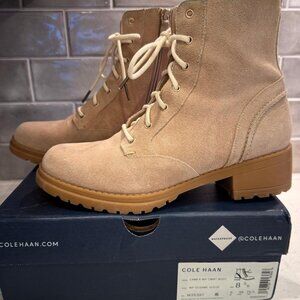 Cole Haan Camea Waterproof Suede Lace-Up Boot